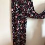 V by very ladies Black floral jersey stretch jumpsuit size 10 includes post Image 3