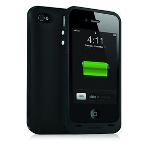 Mophie Juice Pack Plus Case 2000 mAh and Rechargable Battery for iPhone 4/4S - Black