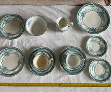 Rare Set (13 items) of Antique Samuel Radford  Moselle  Bone China - Registered number RD404949