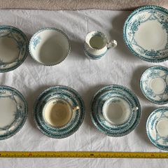 Rare Set (13 items) of Antique Samuel Radford  Moselle  Bone China - Registered number RD404949