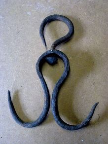 Old Irish blacksmith made hanging hook