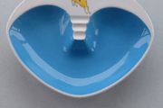Vintage 1970s ceramic Beswick Babysham heart shaped snack dish - 28cm long - rare collectable