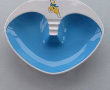 Vintage 1970s ceramic Beswick Babysham heart shaped snack dish - 28cm long - rare collectable
