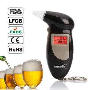 Backlit Display Digital LCD Alert Breath Alcohol Tester Prefessional Police Alcohol The Breathalyzer Parking Breathalyser