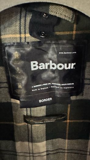 Barbour Border wax jacked