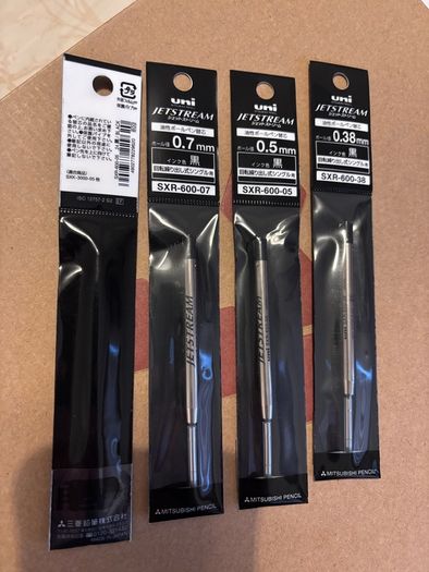 uni-ball jetstream sxr-600 ballpoint pen refill parker g2 refill