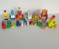 Wooden vehicles cars train helicopter bundle