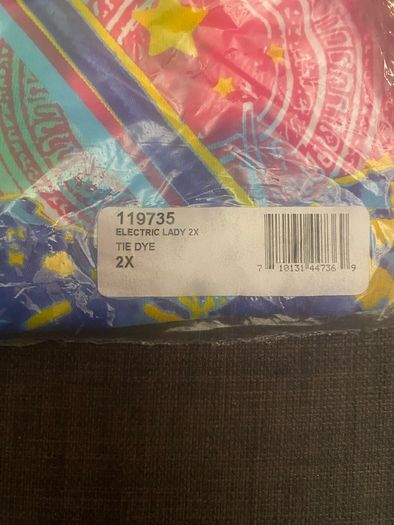 Jimi Hendrix Electric Lady Tie Die T-shirt 2 XL