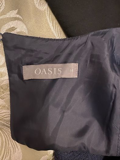 Dress oasis navy lined and pockets
