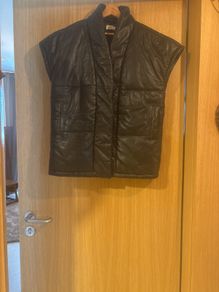 unisex leather sleeveless coat