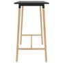 Bar Table Black 120x60x105 cm MDF & Solid Beechwood Image 3