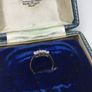 9ct Gold 1 Carat Tanzanite Trilogy Ring. Size N Image 2