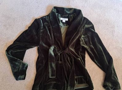 Massive Dutti Girls Dark green Emerald Cardigan 110cm-134