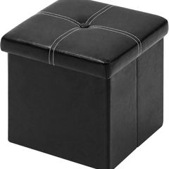 Storage Box with Lids Seat Faux Leather Folding Stools Cube Toy Chests for Kids bedroom Furniture Small Footstool 11.8 in(30cm)