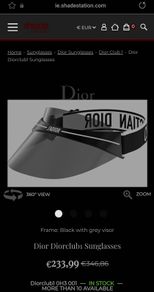 Dior Visor in Black