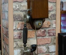 Antique Wooden Wall Telephone