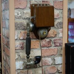 Antique Wooden Wall Telephone