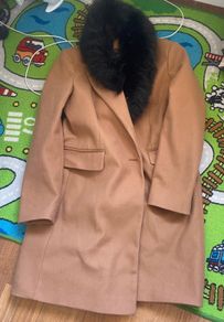 Faux fur collar coat