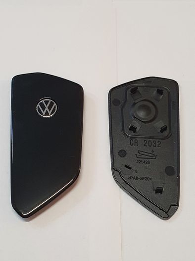 Genuine VW Golf Mk 8 VIII ID3 ID4 Key Fob Battery Back Cover 2021- On Piano Black Gloss New