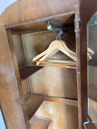 Vintage Art Deco Waterfall Wardrobe Set Ladies and Gentlemans Wardrobes