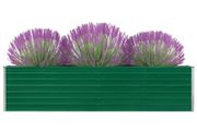 Raised Garden Bed 320x40x77 cm Galvanised Steel Green