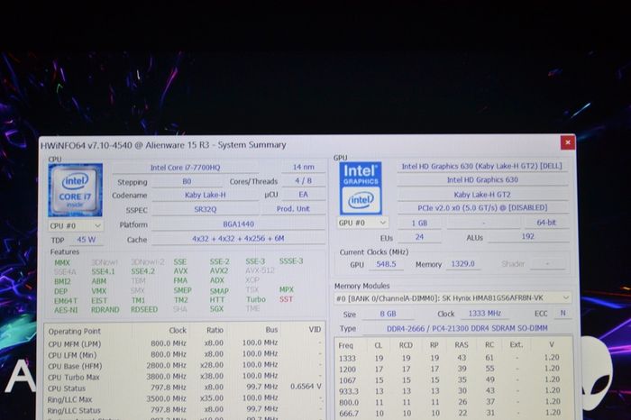 Dell Alienware 15 R3 Gaming Laptop Core i7, SSD + Microsoft Office