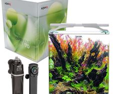 Aquael OptiBent 70 Aquarium Set White