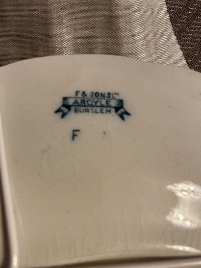 Plates x 2 with Wall Hangers - Argyle Burslem