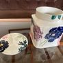 Royal Winton Tradition Romany Sponge Ware Airtight Square Tea Caddy Biscuit Storage Jar Image 4