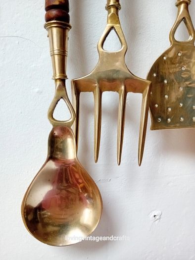 Brass Kitchen Utensil Rack