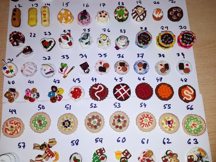 Handmade food miniatures for doll houses