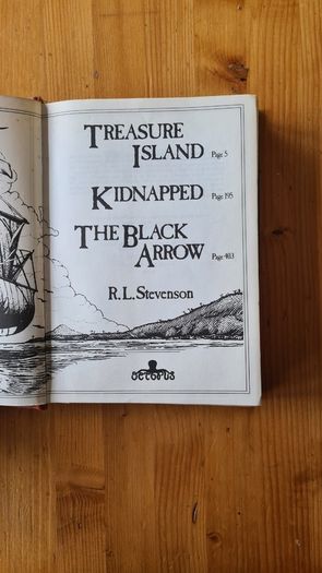 Treasure Island. Kidnapped. & The Black Arrow. By R. L. Stevenson. VINTAGE FIRST EDITION 1978.Hardback With Dustjacket In Very Good Condition.
