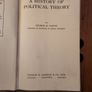 A History Of Political Theory. .by George H. Sabine. First Edition Hardback In Good Condition.  See Photos For Same. Image 2