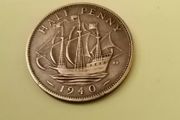 1940 George VI UK Half Penny