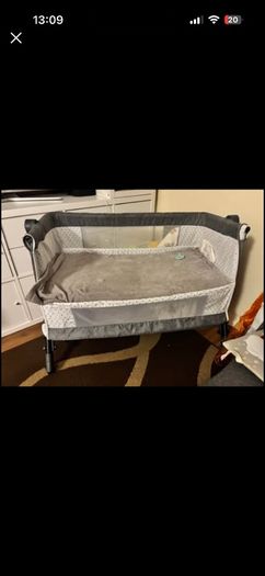 Bedside cot with changing unit and NEXT sleeping bag
