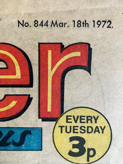 Comic: 'The Beezer' no. 844 (18th March 1972)