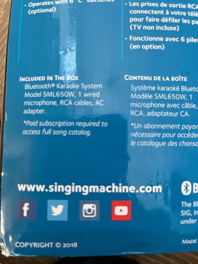 Kids karaoke sing along machine
