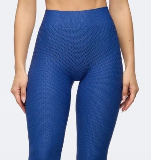 Peach Perfect Regular Waist Leggings - Royal Blue  size S
