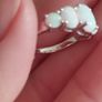 Sterling silver ring with lab opal. Image 10