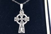 Silver Celtic Cross Marcasite setting