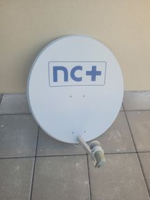 Satellite dish with double converter