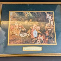 Antoine Watteau Framed Prints Love in the Country Cythera Pair Vintage