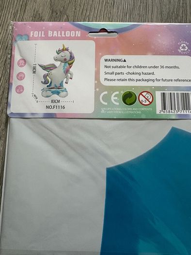 Large Unicorn Foil Ballon