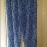 BNWT SoulCal Blue printed pants harem style size UK20 EUR48 Postage included Image 3