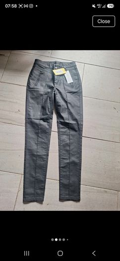 Karen Millen New Coated Black Trousers