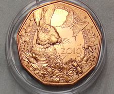 Austria 5 Euro Copper Uncirculated Coin 2019 - Spring Awakening - Easter Coins