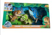 Jurassic World Wooden Dinosaurs 3 Pack