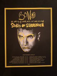 Bono stories of surrender official poster / as new U2