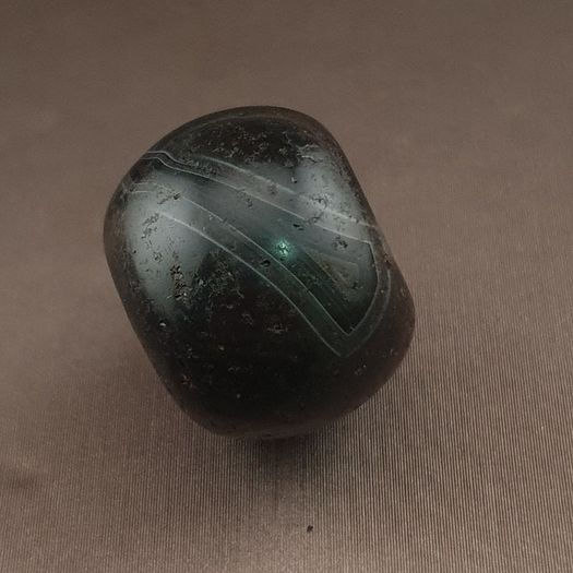 Vintage Natural Pattern Suliemani Tire Shape Agate Bead Amulet