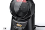Barcode Scanner Platform Omnidirectional: 1D 2D QR Code Desktop Reader Handsfree USB Wired Adjustable Angle, Plug and Play for POS Supermarket, Warehouse, Retail Store, Hospital 9700, Black